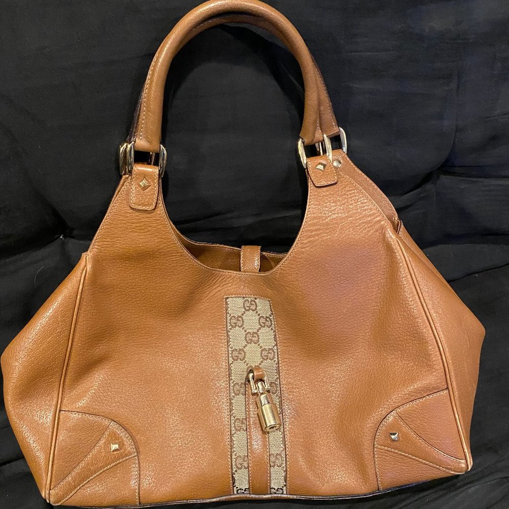 Gucci Jackie Leather Shoulder Hobo Bag